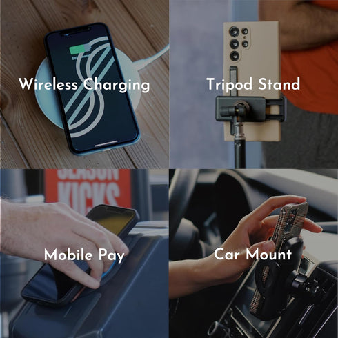 SleekStrip 16 Max,17 2PK SleekGrip-Essential Ultra Thin Phone Grip Stand,Slim Metal Finger Loop Ring Hand Holder Strap