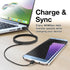 BoxWave Cable for Kobo Aura H2O (2017), Durable DirectSync Charge and Sync Cable