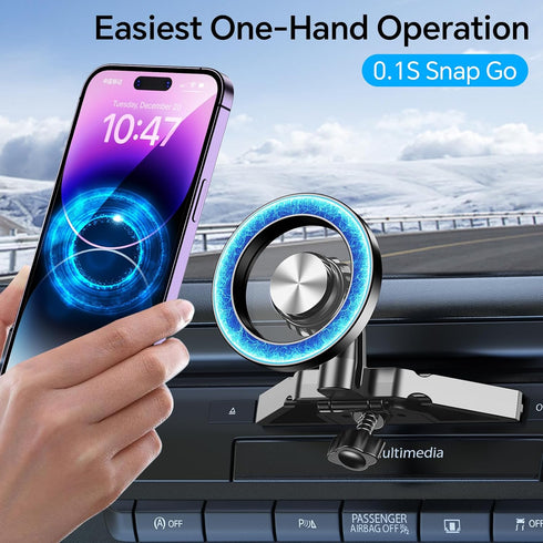 Magsafe CD Phone Holder for Car, CD Player Phone Mount with Strong Magnets for iPhone 15 14 13 12