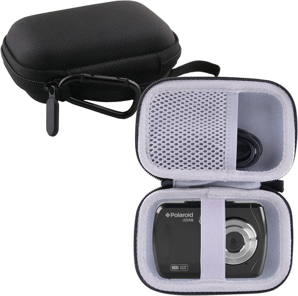 WERJIA Hard Carrying Case for Polaroid IS048 Waterproof Digital Camera (Black)