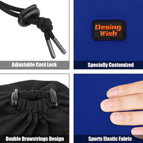 Desing Wish Lightweight Headphone Storage Bag, Portable Carrying Pouch for Over-Ear Headphones, Gaming Headsets