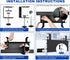 Zhiyo Steel 15.8in Cable Management Under Desk Tray - XL Clamp-On Cord Organizer for Desk, Black Wire Management Tray