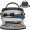 Tanmqin Electronic Organizer with Shoulder Strap, Premium Mixed-Fabric Accordion Tech Pouch for Travel