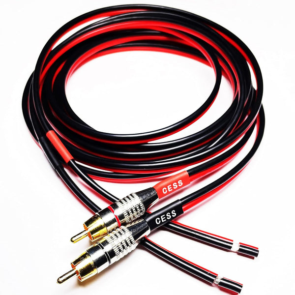 CESS-064-6f Speaker Cables to RCA Plugs Adapter - 2-Channel, 6 Feet