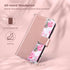 ULAK Compatible with iPhone 15 Pro, Wallet Case with Card Holder, Flower Flip Case for Women Girls, Rose Gold