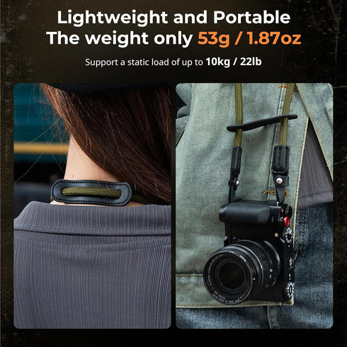 Adjustable Braided Shoulder Strap for Cameras with O-Ring and Leather Pad - SmallRig