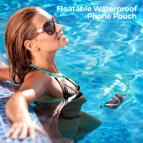 ProCase Floating Waterproof Phone Pouch Up to 7.0", Underwater Case for iPhone 15 14 13 Pro Max, Galaxy S24 S23