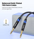1/4 inch inch 1/4 3 Tisino TRS Cable, Quarter TRS Balanced Stereo Audio Cable Male to Male Pro Interconnect Cable
