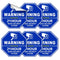 Security Camera Stickers 6 Pcs for Doors and Windows - 3.3 x
