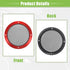 ACROPIX Universal 5" Car Speaker Grills Cover, Round Mesh Protector Case with Mounting Screws, Iron Red - 4 Pack