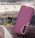 Qinmay A16 5G 3-Layer A16,WineRedPink Phone Case for Samsung Galaxy Case with HD Screen Protector, Heavy Duty