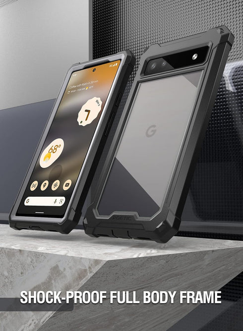 Poetic Guardian Case for Pixel 6A 5G, 6FT Drop Tested, Built-in Screen Protector, Full Body Hybrid Shockproof
