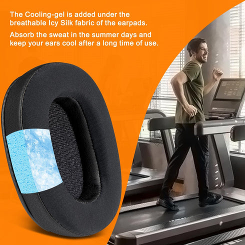 SOULWIT Cooling-Gel Earpads Replacement for BlueParrott B450/S450 Noise Cancelling Bluetooth Headset, Black