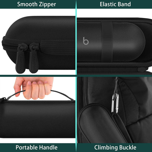 Aenllosi Hard Carrying Case for Beats Pill Wireless Bluetooth Speaker (Case Only), Matte Black