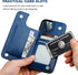 ONETOP iPhone 12 Pro Max Wallet Case with Card Holder, PU Leather Kickstand, Double Magnetic Clasp, 6.7 Inch (Blue)