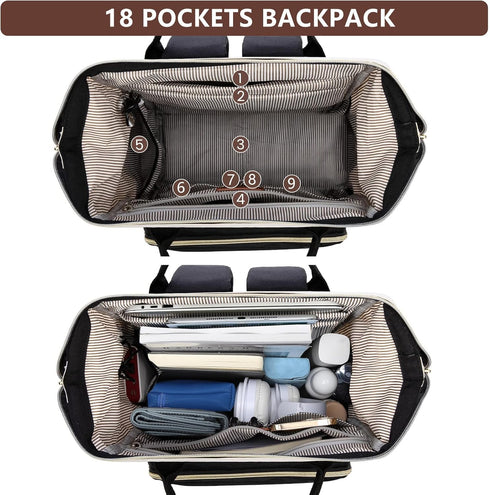 Backpack 15.6 inch Backpack Backpacks Backpack Focdod for Women Work Bags: Laptop Purse with USB Charger College