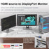 TECHTOBOX HDMI to DisplayPort Adapter 4K@60Hz, Active HDMI Male to DP Female Converter, Not Bidirectional