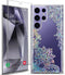 Coolwee Galaxy S24 Ultra Case - 6.8" Shockproof Thin Clear Glitter, Cute Crystal Lace, Soft TPU Bumper, Mandala Design.