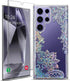 Coolwee Galaxy S24 Ultra Case - 6.8" Shockproof Thin Clear Glitter, Cute Crystal Lace, Soft TPU Bumper, Mandala Design.