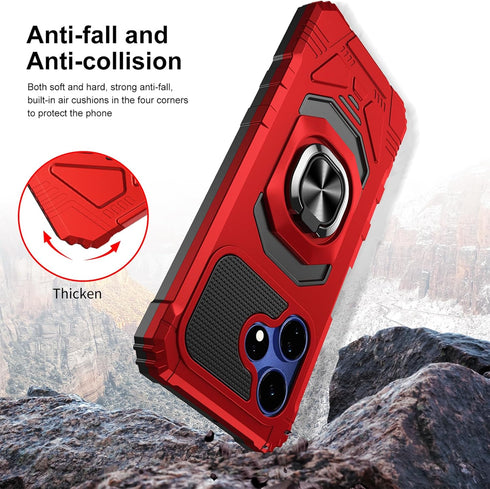 Ailiber Case for Celero 3 5G Plus, Boost Mobile Celero+ 2024 with Tempered Glass Screen Protector, Heavy Duty Shockproof