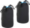 PATIKIL 2 Pcs Camera Lens Bag, 3.9" ID x 7.1" H Drawstring Pouch with Thick Neoprene for DSLR Lens, Black, Blue