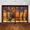 Avezano Fall Window Backdrop - 7x5ft Autumn Forest Scene for Thanksgiving Harvest Party Decorations
