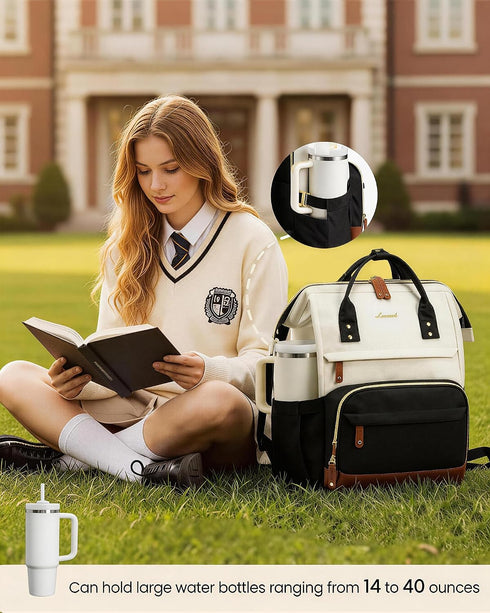 Backpack 15.6 Inch Backpacks Daypack LOVEVOOK Laptop for Women, Work Business Purse With Large Capacity, Waterproof