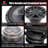 H YANKA ES-65 6.5 Door Speakers, 500 Watts Full-Range Stereo, 2-Way Coaxial Speakers, Installation Kit for Cars