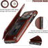 ONETOP Wallet Case for iPhone SE(2022), SE(2020), 7/8, Brown PU Leather, Card Holder, Kickstand