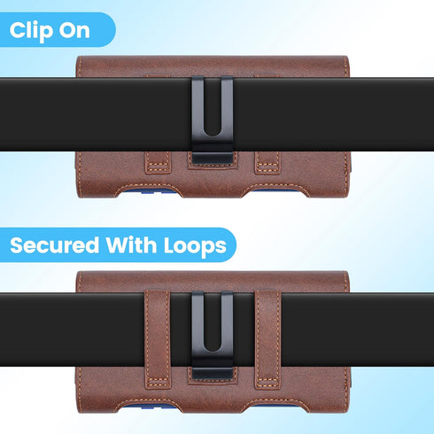 Mopaclle Phone Holster with Belt Clip for iPhone 16 Pro Max, Cell Phone Holder for Samsung Galaxy S25 Plus
