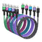 Charger 6FT/5Pack, 3.1A Long USB Cable, Nylon Braided Car Fast Charger Cable