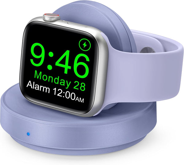 Apple Watch Portable Magnetic Charging Dock - Wireless Fast Charger Stand, Nightstand Mode, Compatible with Series 9-2,