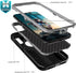 YmhxcY iPhone XR Case: Shockproof, Dust-Proof, 3-Layer Heavy Duty Protection, Black & Grey, 6.1" for Apple iPhone XR.