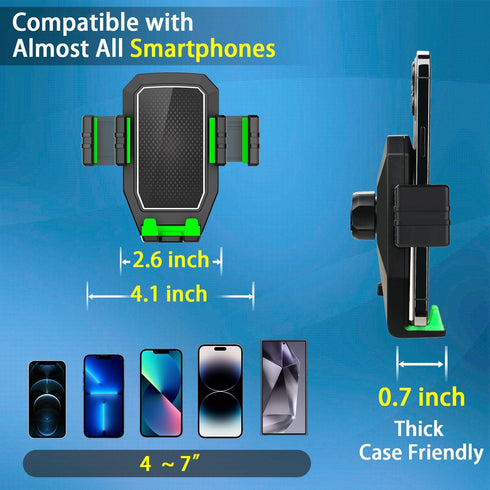 Heavy Duty Phone Mount for Truck, Dashboard Windshield Holder, Suction Cup Phone Mount for Semi Truck, Compatible with