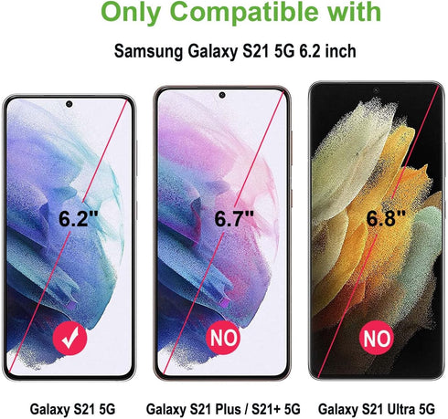 3 pack Anti Blue Light Tempered Glass Screen Protector Compatible with Samsung Galaxy S21.Eye Protection Tempered Glass Film,No Bubbles,9H Hardness HD, Blue Light Blocking Screen Protective Film for