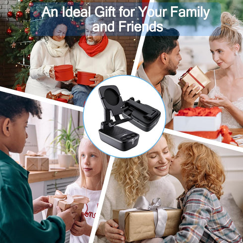 comiso IPX7 Waterproof Cell Phone Stand with Bluetooth Speaker - Anti-Slip Design Shower Phone Speaker with HD Stereo