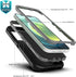 YmhxcY Shockproof Case for iPhone 12 & 12 Pro, 3-Layer Durable Protection, Heavy Duty Cover, Black and Grey
