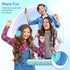 Kids Headphones with Microphone, Wired 85/94dB Volume Limiter, Sharing Jack, Foldable for Online Study, Gradient Blue