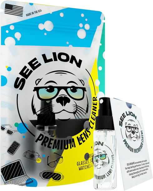 cellhelmet See Lion Premium Lens Cleaner Kit | Safe for Glasses, Camera Lenses,