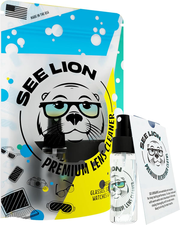 cellhelmet See Lion Premium Lens Cleaner Kit | Safe for Glasses, Camera Lenses,