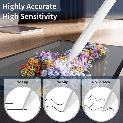 HFENGZN 2-in-1 Stylus, Stylus Pen for iPad, Stylus Pen for Touchscreen Suitable for iPad/iPhone/Samsung/Android