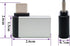 Right Angle USB C to USB 3.0 Adapter, 90 Degree Type C Male to USB A 3.0 Female Converter, 2 Pack-Silver M/F