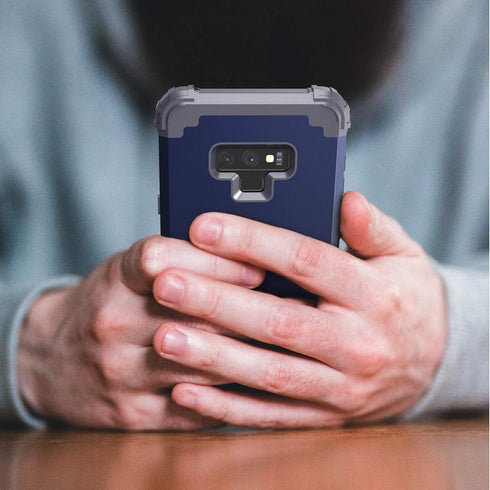 IDweel Galaxy Note 9 Case - Blue 3 in 1 Shockproof Slim Hybrid Heavy Duty Protection for Galaxy Note 9