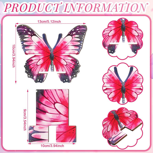 Konohan 12 Pack Wooden Butterfly Cell Phone Stands, Bulk Employee Appreciation & Spring Thank You Gifts, Decorative