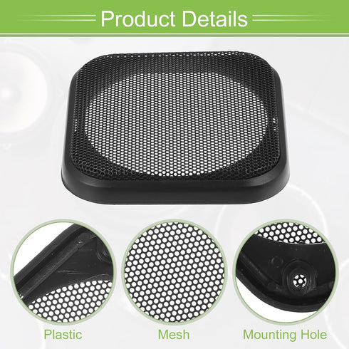 ACROPIX Universal 4" Car Speaker Grills Cover, Mesh Square Audio Speaker Subwoofer Protector Case, Pack of 4