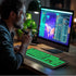 Large Print Keyboard - 7 Interchangeable Backlight Colors, Light Up USB Wired Computer Keyboards, USB Plug-and-Play,