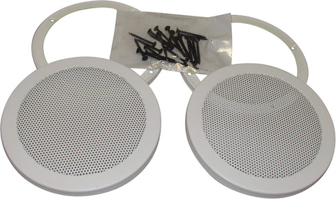 Reliable Hardware Company RH-4002-6.5-2-A White Surface Mount 6-1/2" Speaker Covers, Pair
