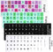 Larrel 4 Pcs Keyboard Stickers, Universal Keyboard Replacement Letters Colorful Keyboards Stickers Letters
