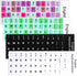 Larrel 4 Pcs Keyboard Stickers, Universal Keyboard Replacement Letters Colorful Keyboards Stickers Letters