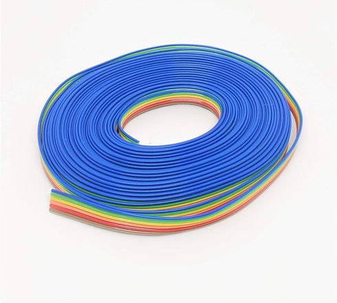 Pc Accessories Connectors Pro 20 Feet IDC 6P Rainbow Color Flat Ribbon Cable for 2.54mm Pitch